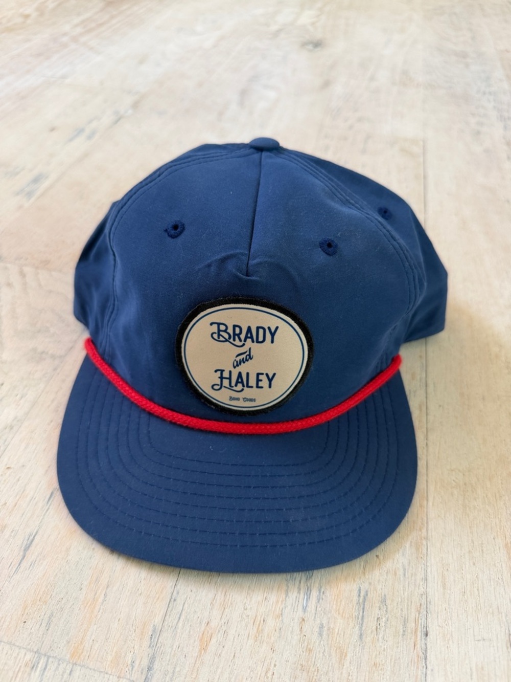 Navy Cap with Red Trim